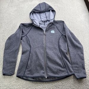 UNC Carolina Womens Large Hoodie Cutter & Buck Full Zip Jacket Athletic Blue